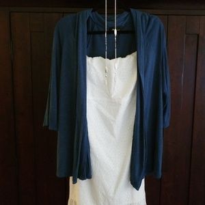 Teal Thin Quarter Sleeve Sweater